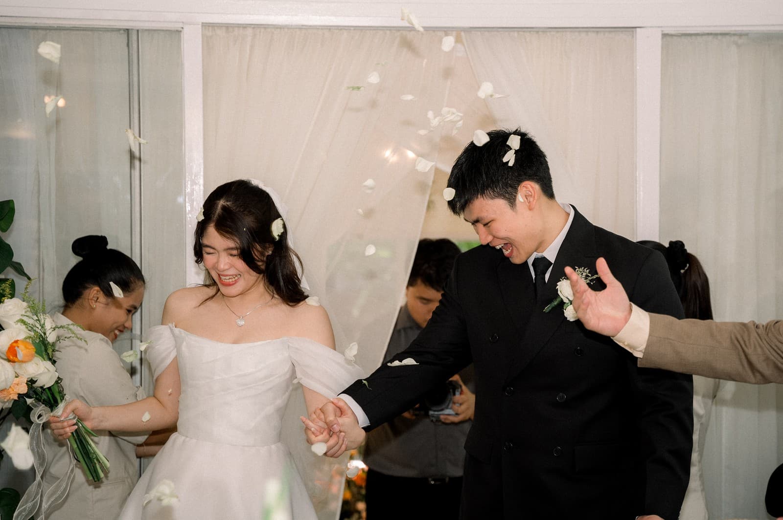 Kobe and Chesqa at their wedding ceremony